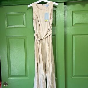 Antonio melani widelegged beige jumpsuit